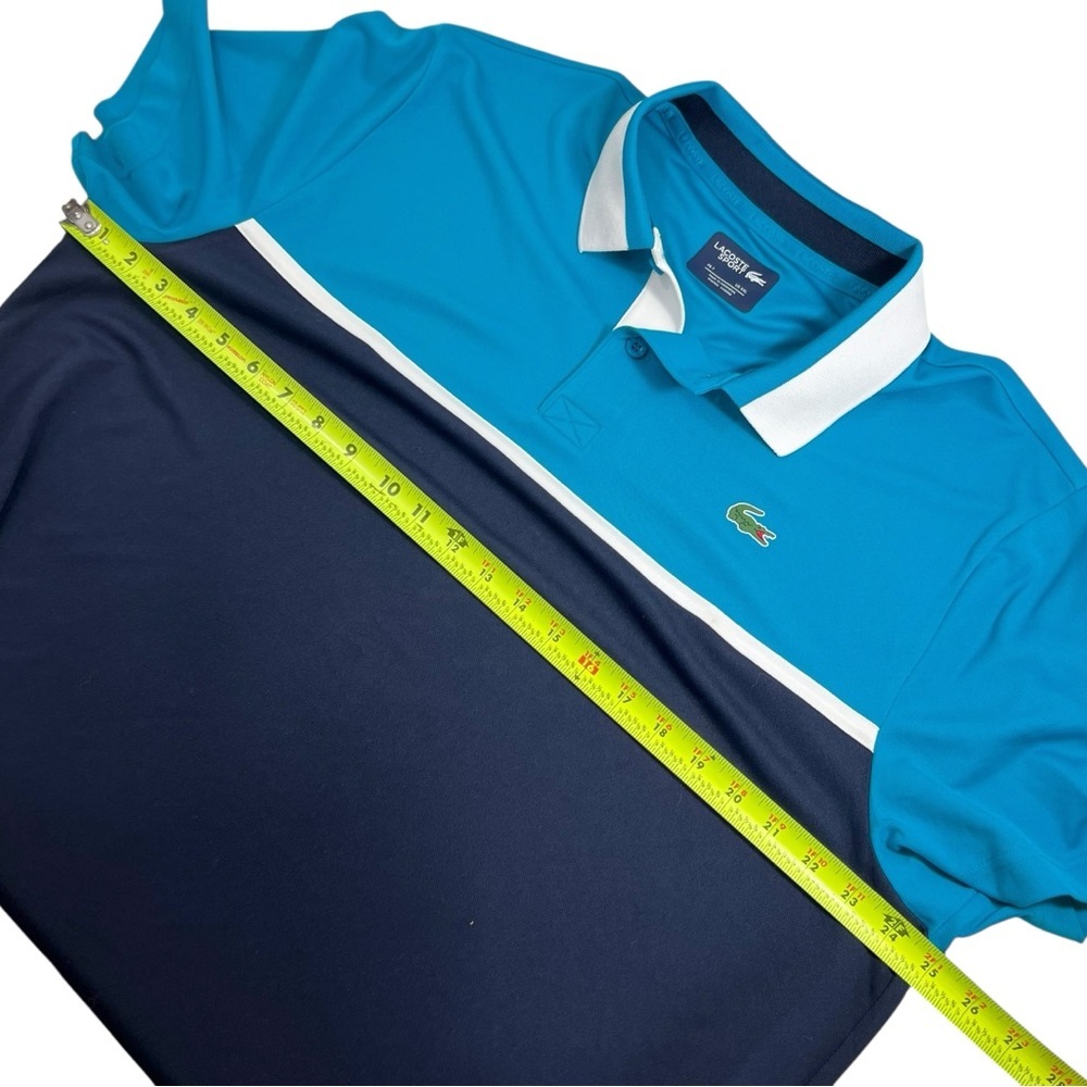 LACOSTE SPORT ULTRA DRY RESISTANT PIQUÉ COLOR-BLOCK POLO SHIRT - Picture 9 of 11